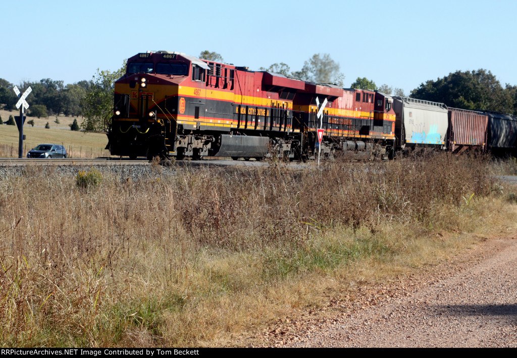 Two views of the northbound